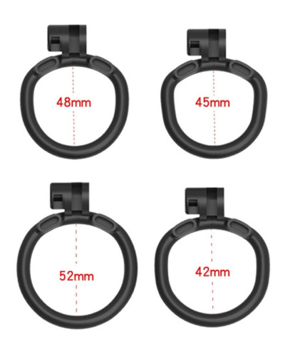 Cage de chasteté Flat Zone 2.5cm Noire 