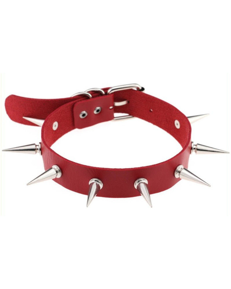 Collier à pointes Piky Lish Rouge 