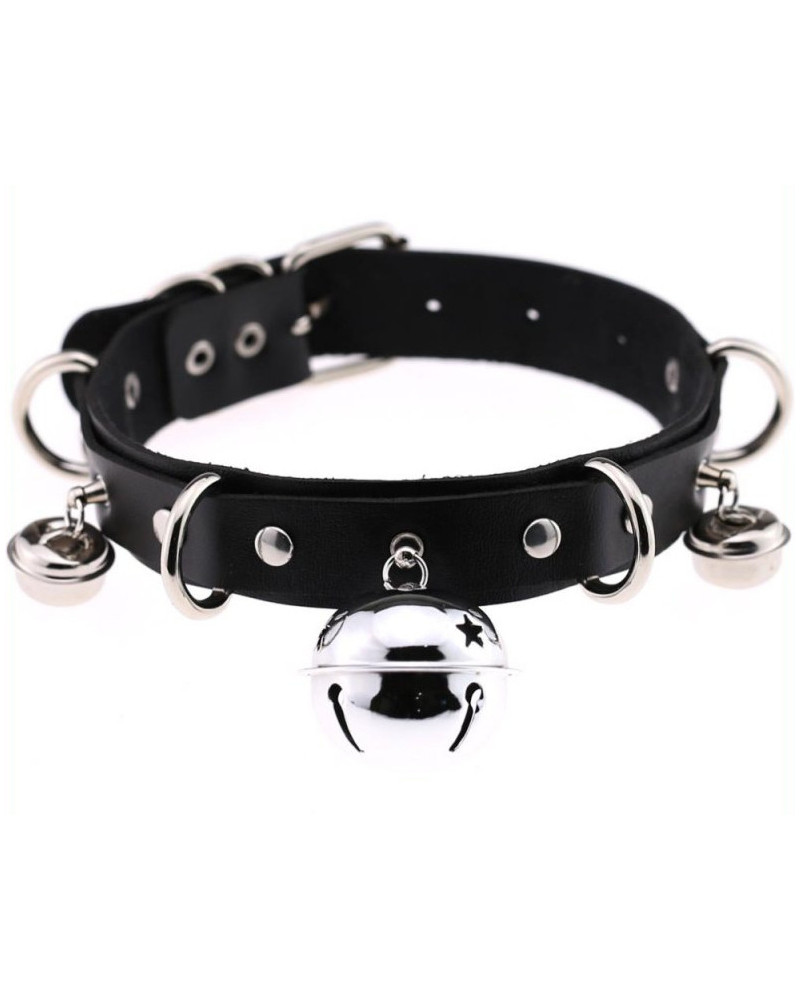 Collier sexy avec Grelots Noir 