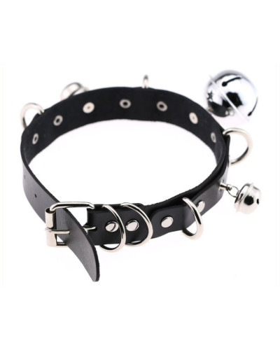 Collier sexy avec Grelots Noir 