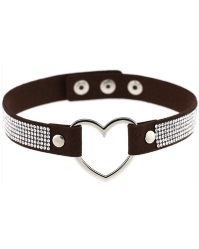 Ras de cou Heart Strass Noir 