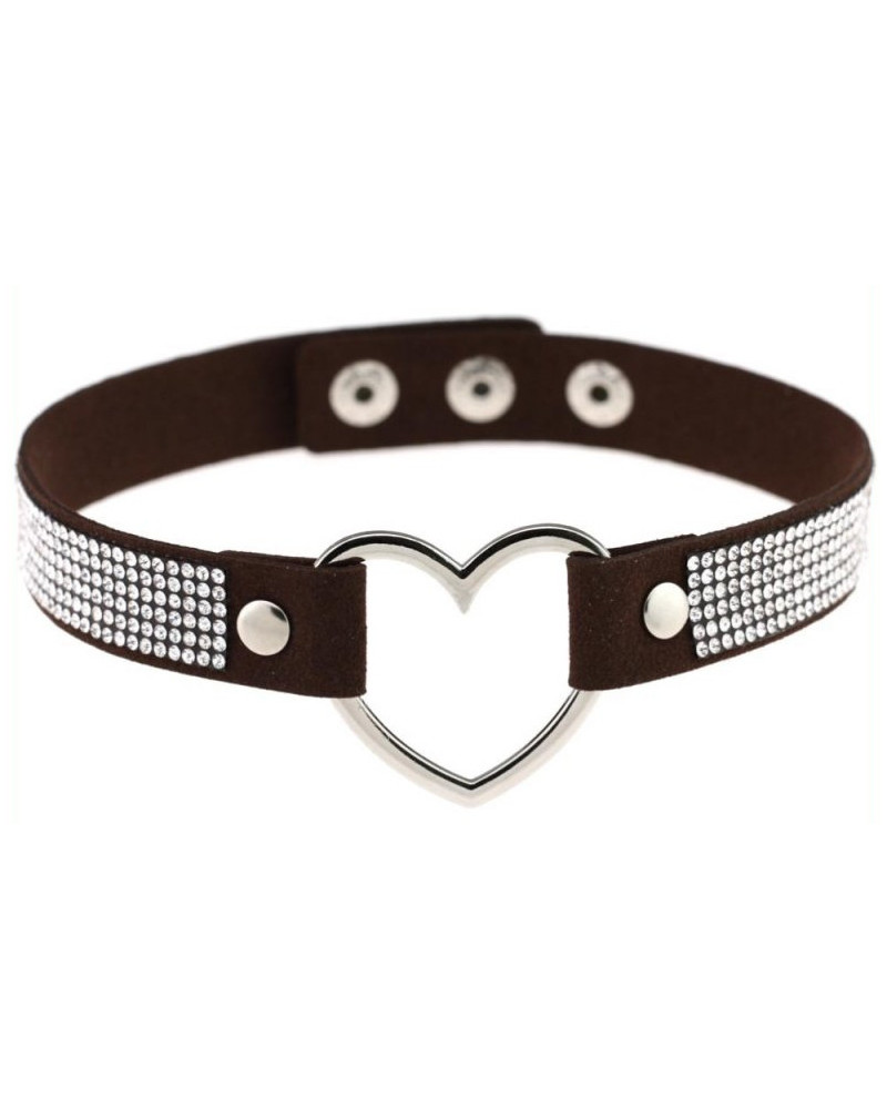 Ras de cou Heart Strass Noir 