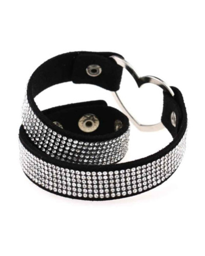 Ras de cou Heart Strass Noir 