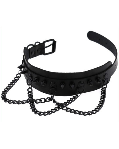 Collier à pointes Piky Noir 