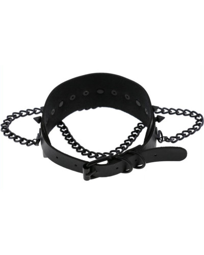 Collier à pointes Piky Noir 