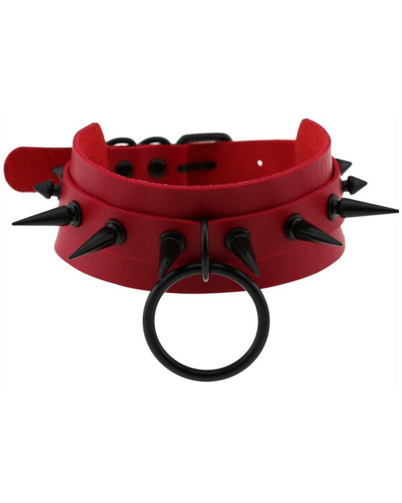 Collier à pointes Strobo Lish Rouge 