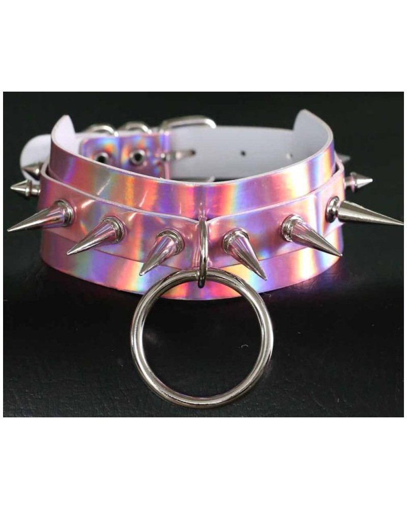 Collier à pointes Strobo Laser Rose 