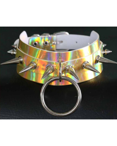 Collier à pointes Strobo Laser Doré 