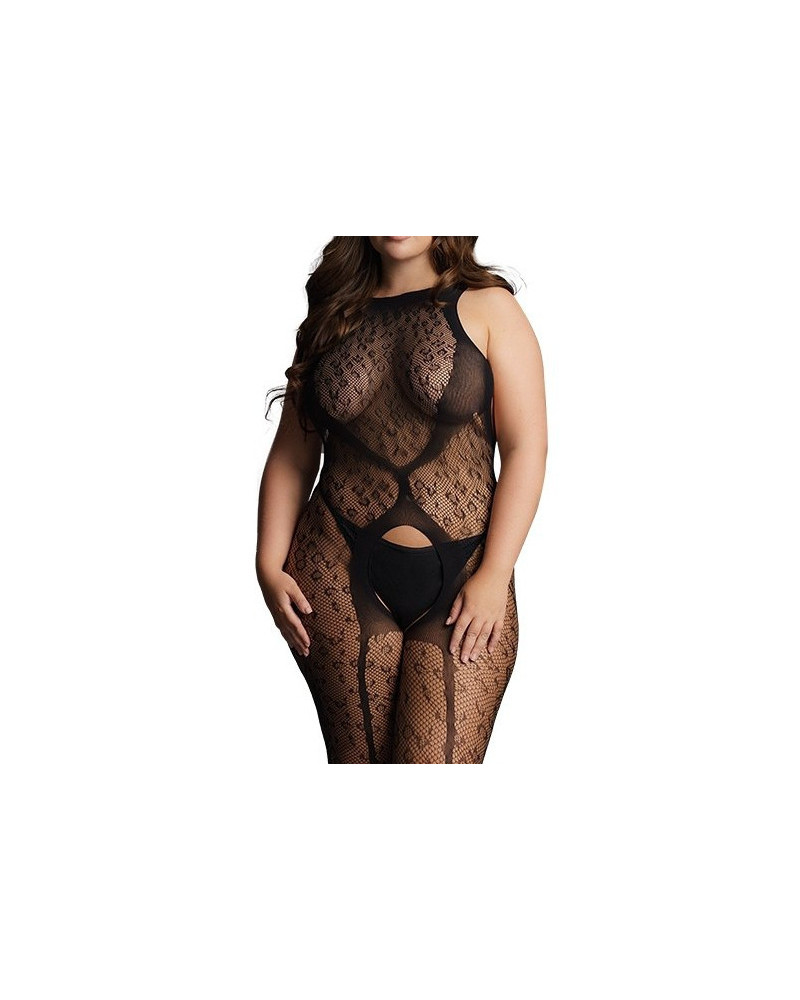 Combinaison CROTCHLESS LEOPARD Noire 