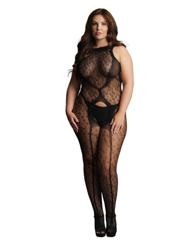 Combinaison CROTCHLESS LEOPARD Noire 