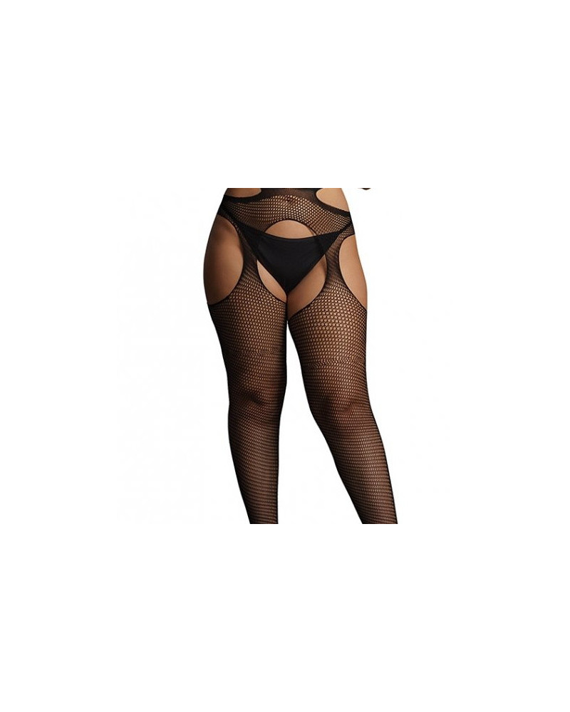 Collants Résille Grande taille STRAPPY Noirs 