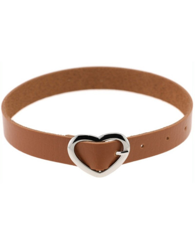 Ras de cou Heart Attach Marron 