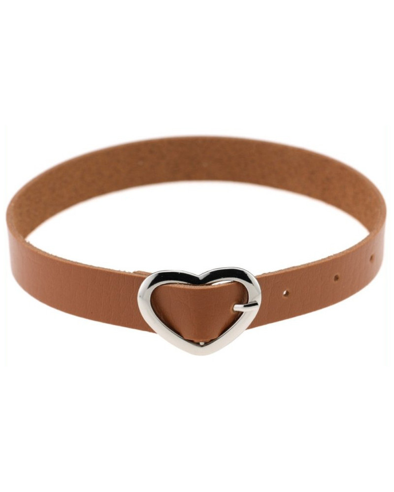 Ras de cou Heart Attach Marron 