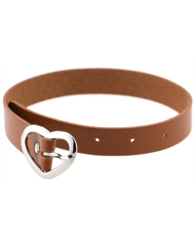 Ras de cou Heart Attach Marron 