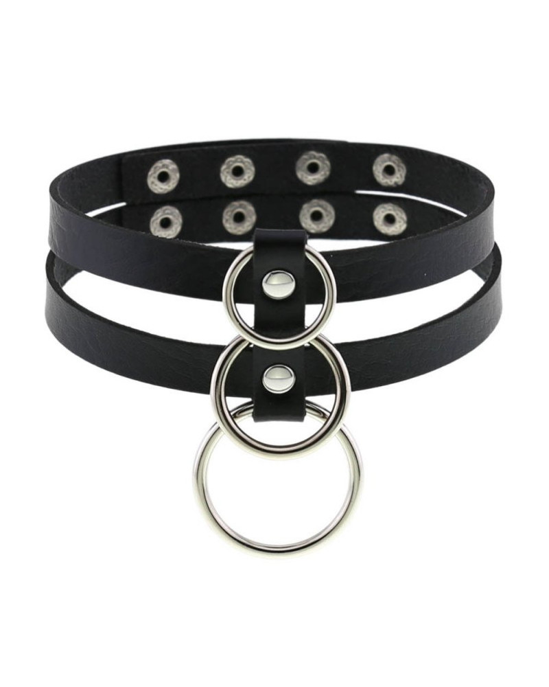 Ras de cou Tri Rings Noir 