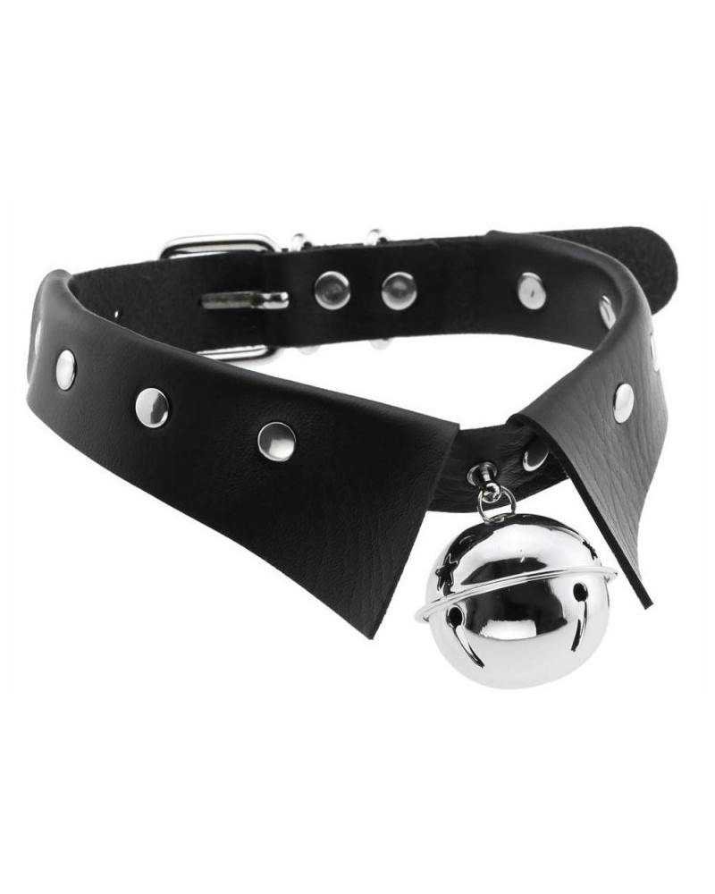 Collier ras de cou avec Grelot Jing Noir 