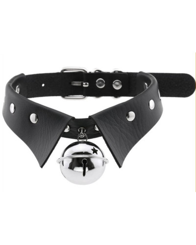 Collier ras de cou avec Grelot Jing Noir 