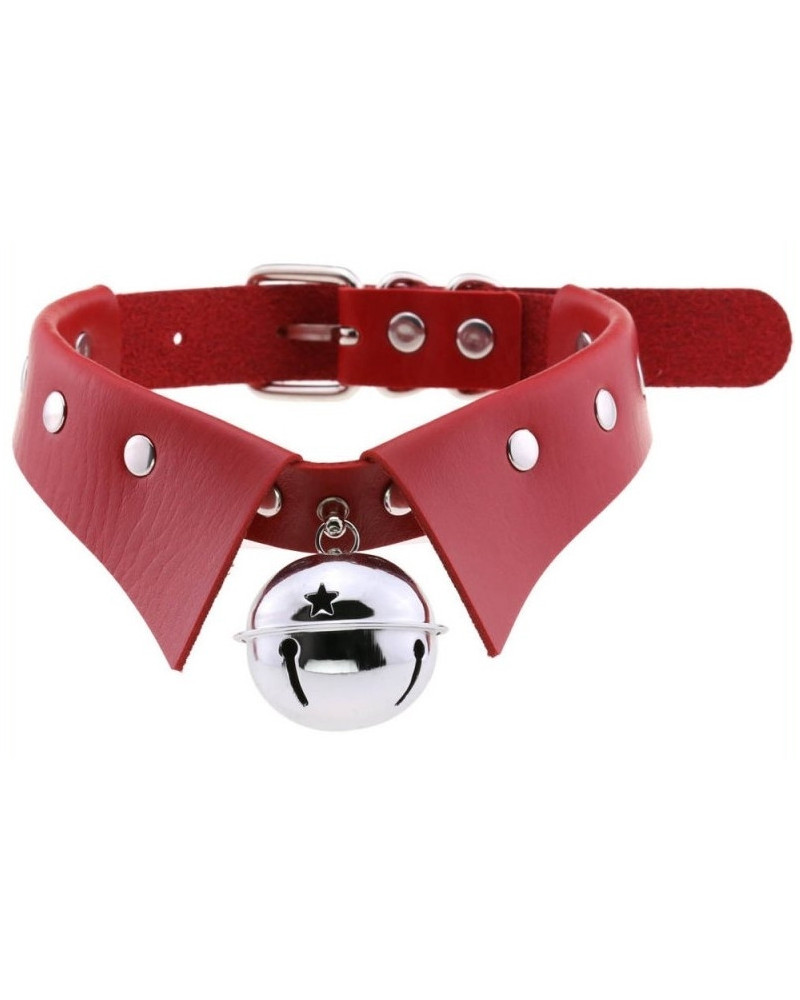 Collier ras de cou avec Grelot Jing Rouge 