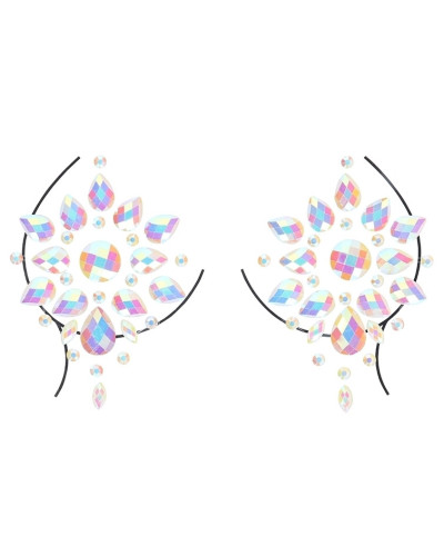 Stickers Cache-seins strass phosphorescents Glow Nipples 