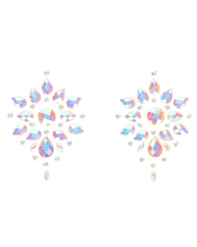 Stickers Cache-seins strass phosphorescents Glow Nipples 