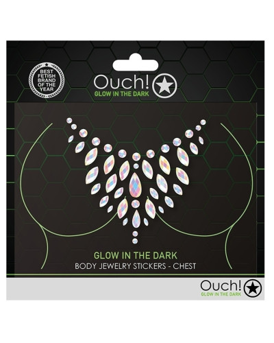 Stickers Strass Décolleté Phosphorescents Glow Chest 