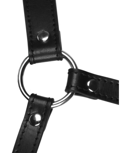 Muselière avec Bâillon Head Harness Noire 
