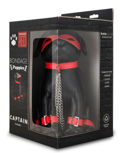 Chien en Simili Captain Chains 24cm Noir 