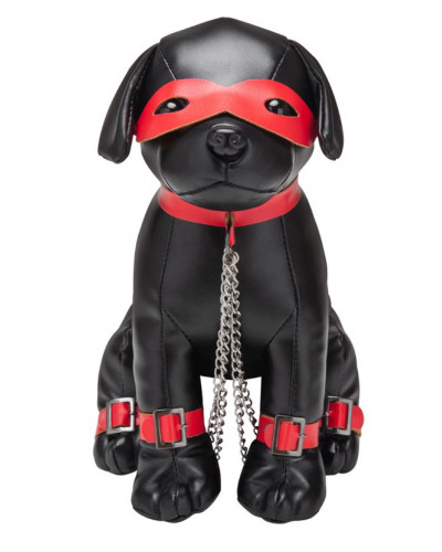 Chien en Simili Captain Chains 24cm Noir 