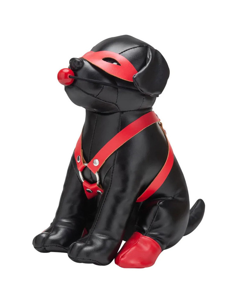 Chien en Simili Bandit 24cm Noir 