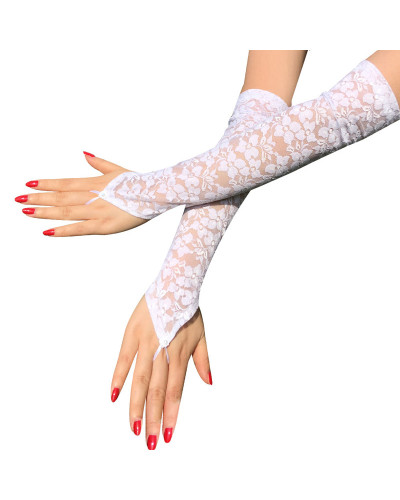 Mitaines Longues NESSA Blanches 