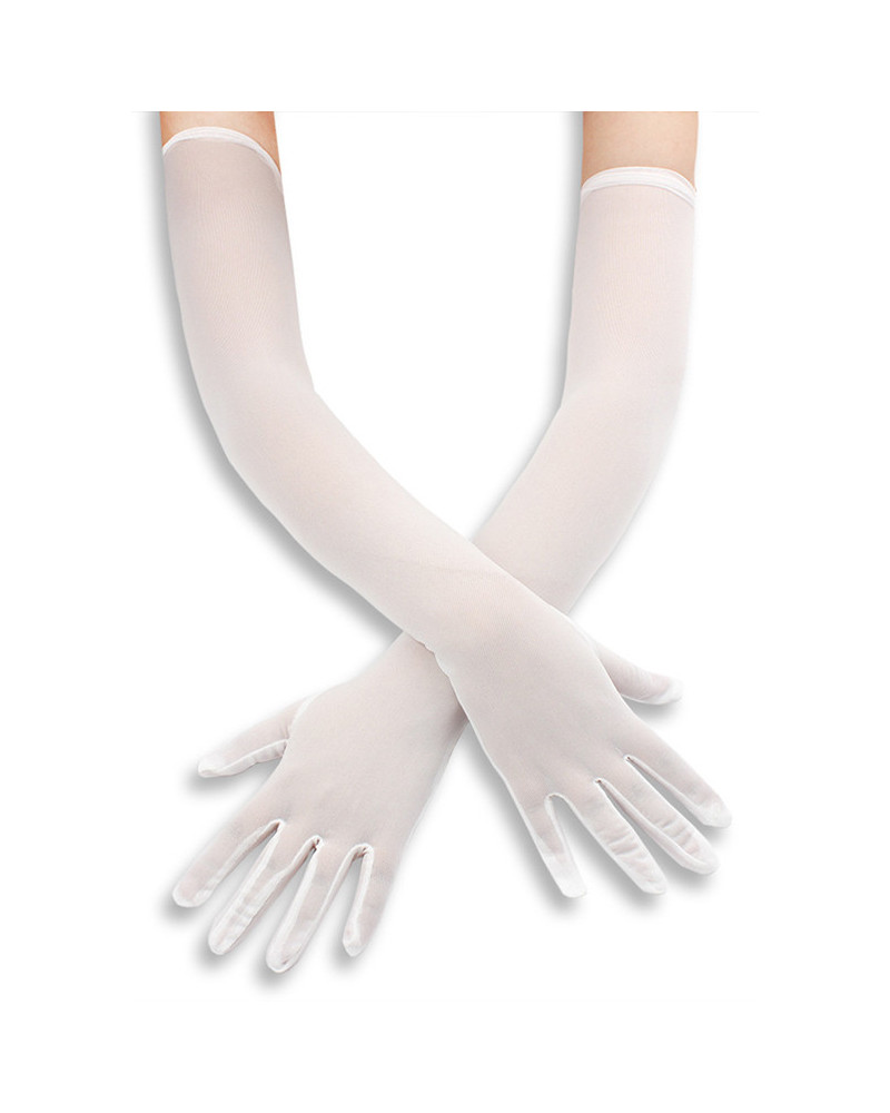 Gants Longs Mesh Gloves 50cm Blancs 