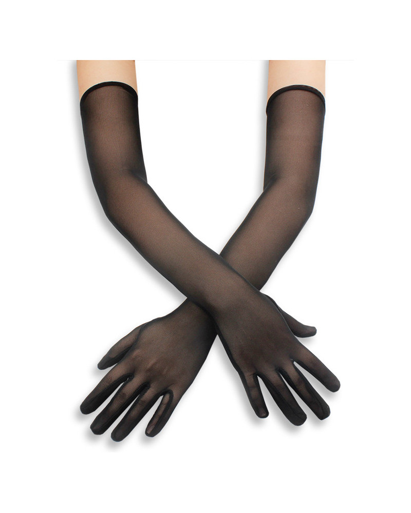 Gants Longs Mesh Gloves 50cm Noirs 