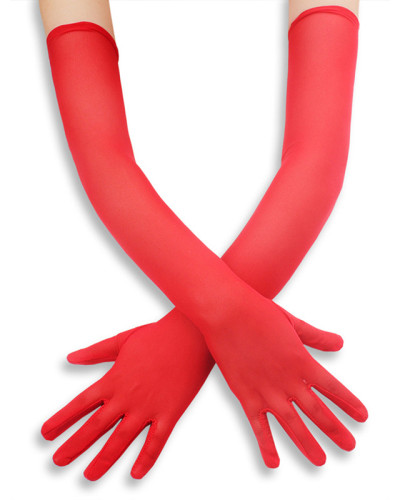 Gants Longs Mesh Gloves 50cm Rouges 
