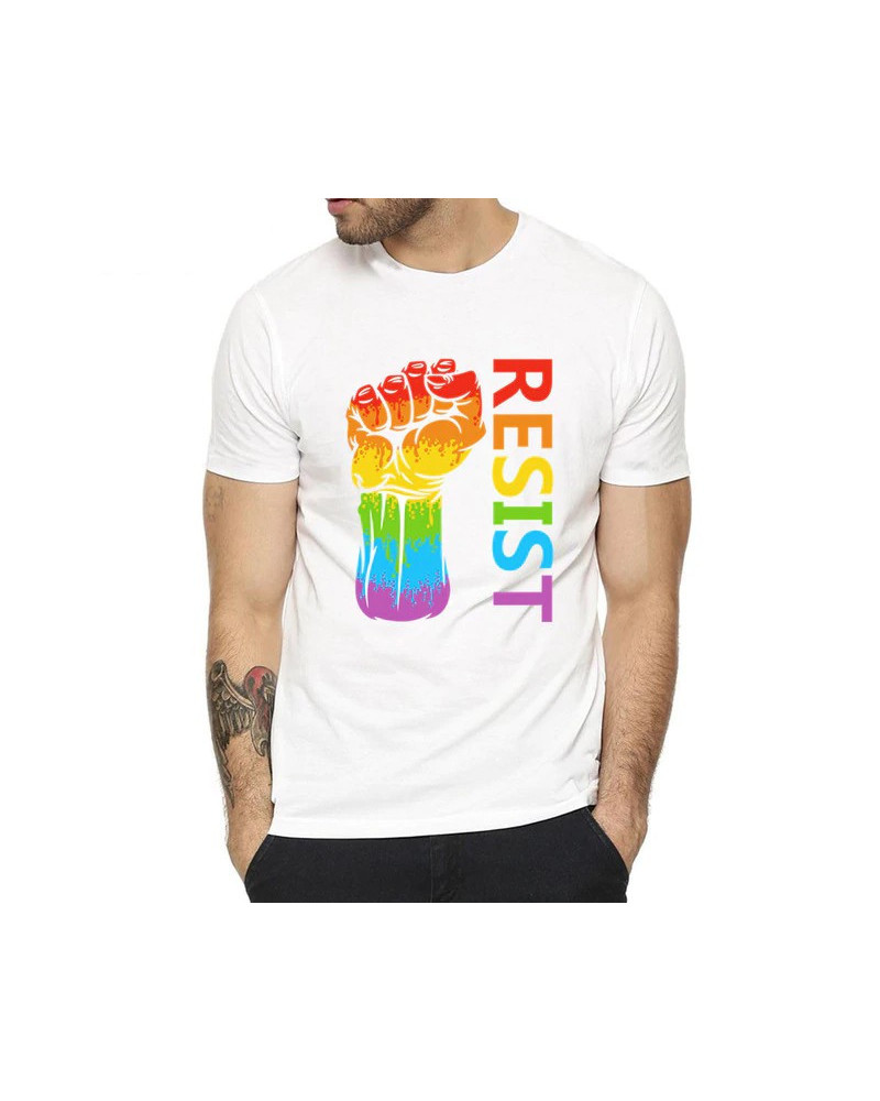 T-shirt Resist Rainbow Blanc  Couleur principale:Blanc