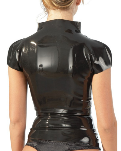 T-shirt en latex Noir  Couleur principale:Noir