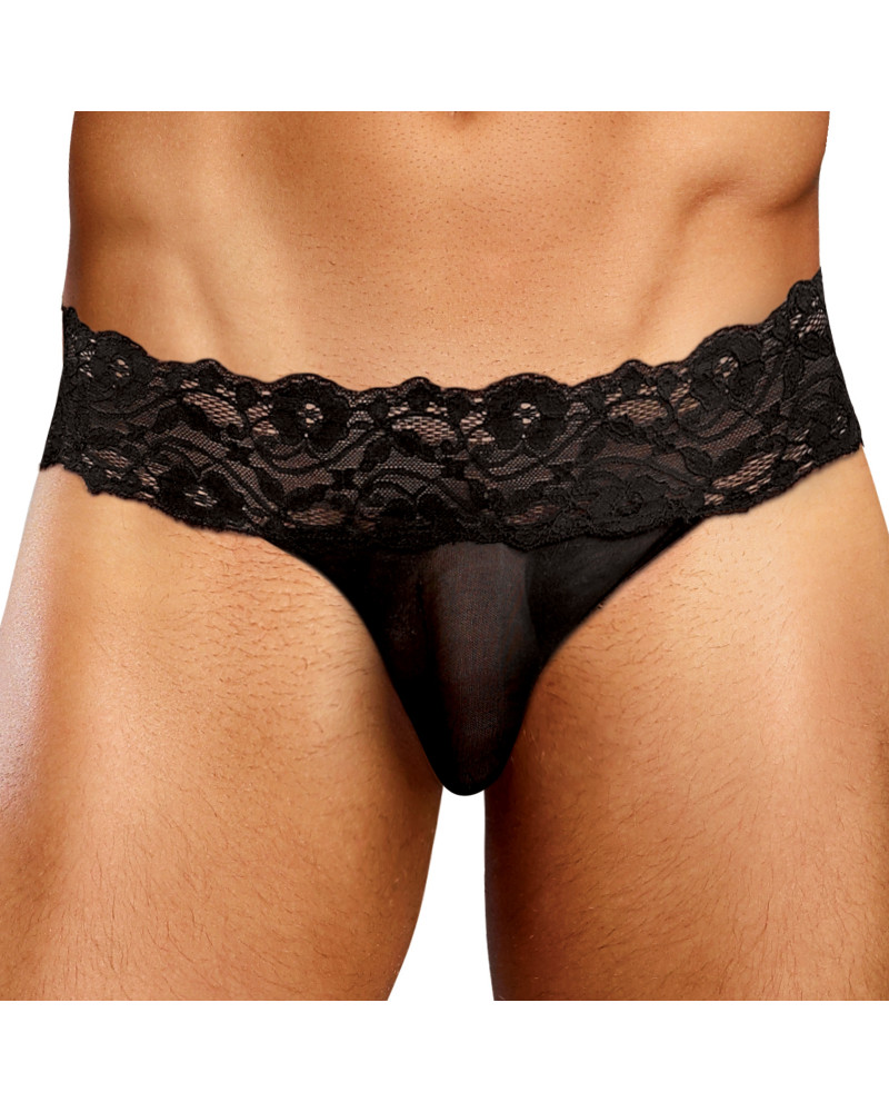 Micro thong Scandal Lace Noir  Couleur principale:Noir