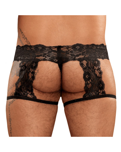 G-string Garter Scandal Lace Noir  Couleur principale:Noir