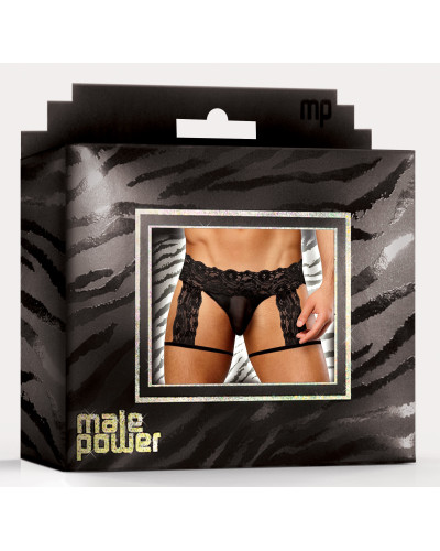G-string Garter Scandal Lace Noir  Couleur principale:Noir