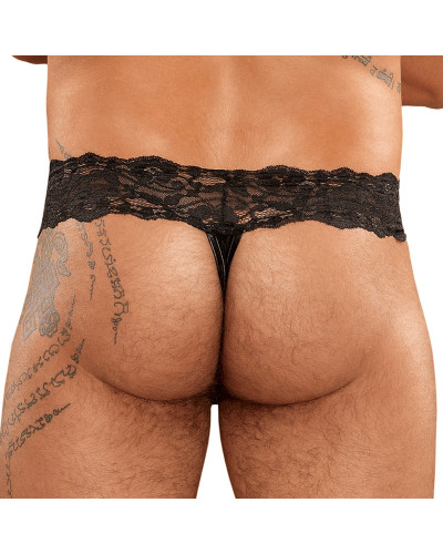 Choker Thong Scandal Lace Noir  Couleur principale:Noir
