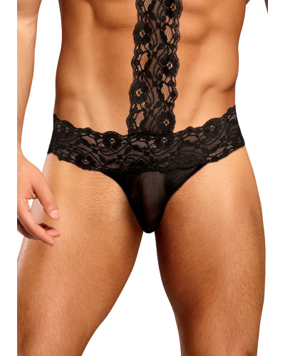 Choker Thong Scandal Lace Noir  Couleur principale:Noir