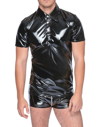 Chemise VINYL POLO Noire  Couleur principale:Noir
