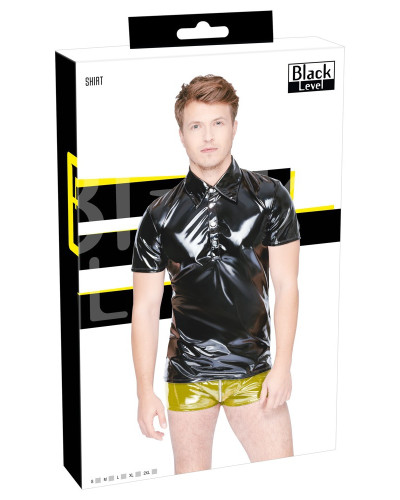 Chemise VINYL POLO Noire  Couleur principale:Noir