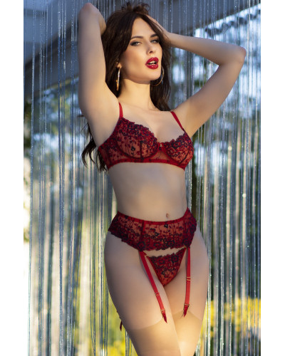 Ensemble Florissa 4 Pièces Rouge  Couleur principale:Rouge