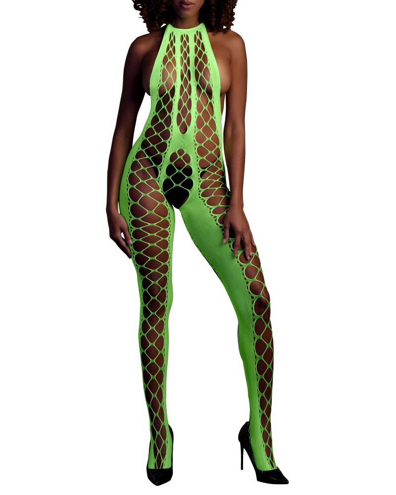 Combinaison Filet et Dos nu Vert Fluo  Couleur principale:Vert