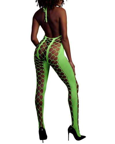 Combinaison Filet et Dos nu Vert Fluo  Couleur principale:Vert