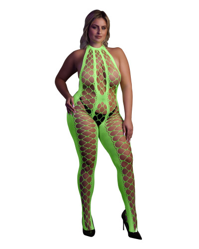 Combinaison Filet et Dos nu Vert Fluo  Couleur principale:Vert