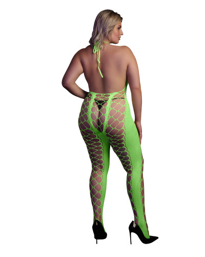 Combinaison Filet et Dos nu Vert Fluo  Couleur principale:Vert