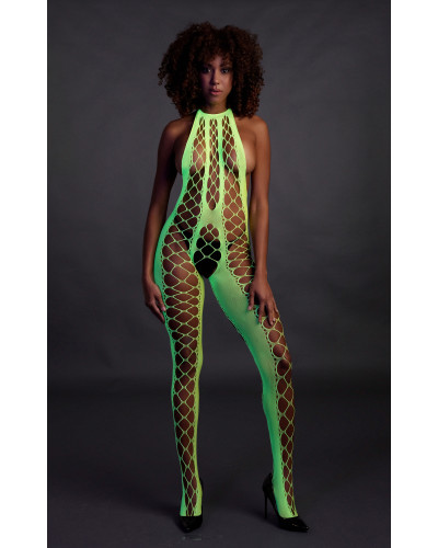Combinaison Filet et Dos nu Vert Fluo  Couleur principale:Vert