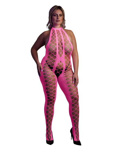 Combinaison Filet et Dos nu Rose Fluo  Couleur principale:Rose