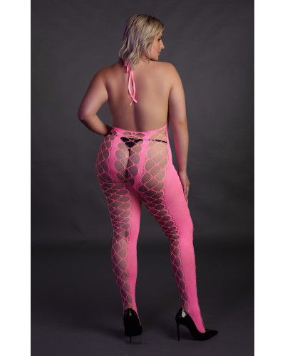Combinaison Filet et Dos nu Rose Fluo  Couleur principale:Rose